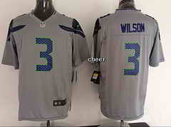 NFL game Jersey Seattle Seahawks #3 Wilson grey Jersey