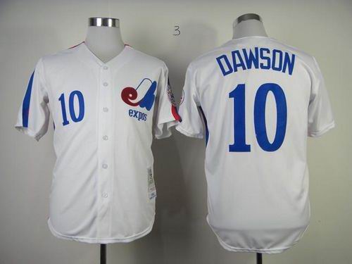 Montreal Expos #10 Andre Dawson White Throwback Baseball Mitchell And Ness 1982 Jersey