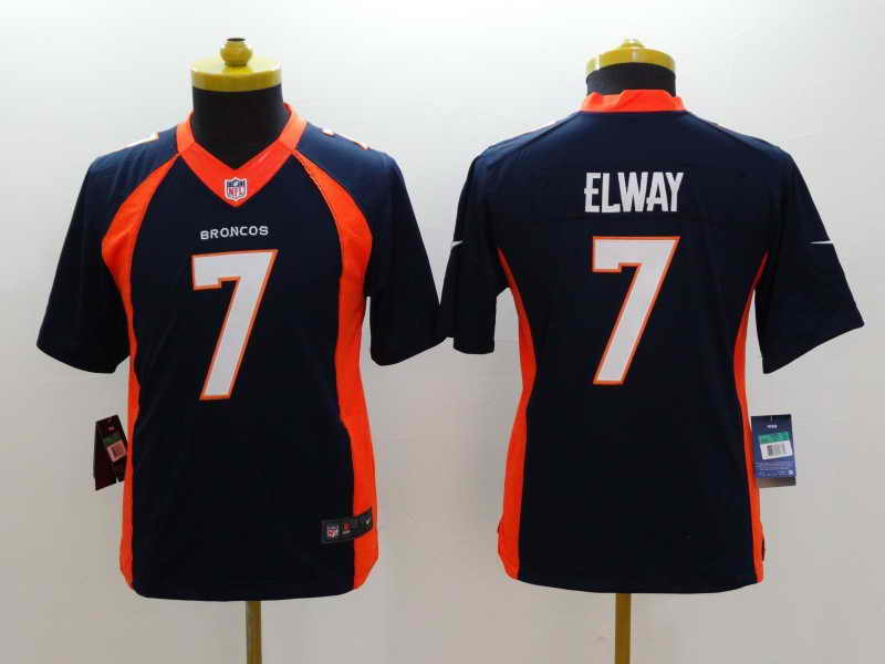 NEW Nike Denver Broncos #18 Manning Orange Elite JerseyNEW Nike Denver Broncos #7 Elway Blue Kids Jersey