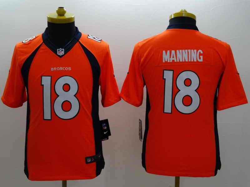 NEW Nike Denver Broncos #18 Manning Orange Elite JerseyNEW Nike Denver Broncos #18 Manning Orange Kids Jersey