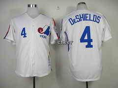MLB Throwback Jersey Montreal Expos #4 deshields white Jersey