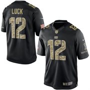 Men's Indianapolis Colts Andrew Luck Nike Black Salute To Service Jersey