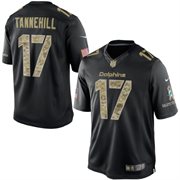 Men's Miami Dolphins Ryan Tannehill Nike Black Salute To Service Jersey