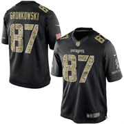 Men's New England Patriots Rob Gronkowski Nike Black Salute To Service Jersey
