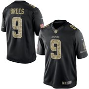Men's New Orleans Saints Drew Brees Nike Black Salute To Service Jersey