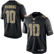 Men's New York Giants Eli Manning Nike Black Salute To Service Jersey