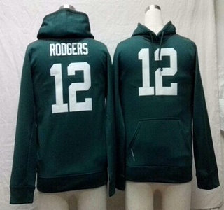 Nike Green Bay Packers #12 Aaron Rodgers Green Kids Hoody