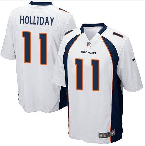 Nike Denver Broncos 11 Trindon Holliday white Game Cheap Football