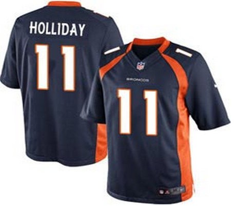 Nike Denver Broncos 11 Trindon Holliday blue Game Cheap Football