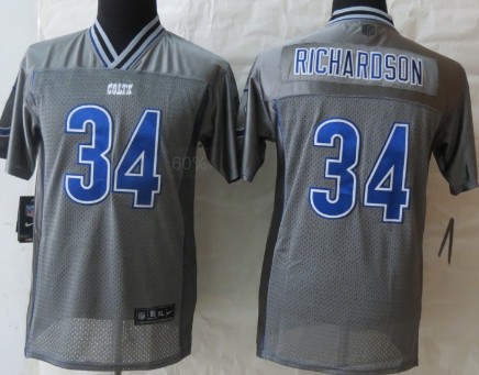 Nike Indianapolis Colts #34 Trent Richardson 2013 Gray Vapor Kids Jersey