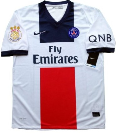 New 2013-14 Paris Saint Germain PSG Away Soccer jersey The champion 2013 paris patch and QNB sponsor Can Custom Any Number And Name