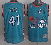 Mitchell And Ness Pelicans #41 Glen Rice Light Blue 1996 All Star Charlotte Hornets Stitched NBA Jersey
