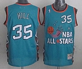 Mitchell-And-Ness-Pistons--35-Grant-Hill-Light-Blue-199Mitchell And Ness Pistons #35 Grant Hill Light Blue 1996 All star Stitched NBA Jersey