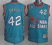 Mitchell And Ness Bucks #42 Vin Baker Light Blue 1996 All star Stitched NBA Jersey