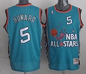 Mitchell And Ness Wizards #5 Juwan Howard Light Blue 1996 All star Stitched NBA Jersey