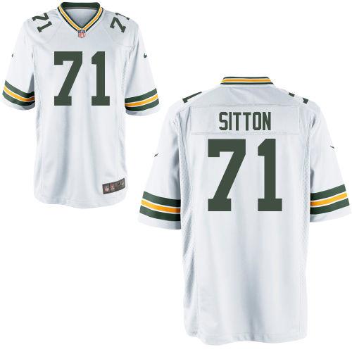 Men Nike Josh Sitton White Green Bay Packers Game Jersey