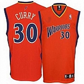 Golden State Warriors #30 Stephen Curry Orange Stitched NBA Jersey