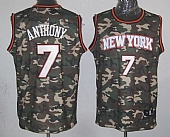 Knicks #7 Carmelo Anthony Camo Stealth Collection Stitched NBA Jersey