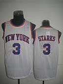 Knicks #3 John Starks White Throwback Stitched NBA Jersey