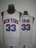 Knicks #33 Patrick Ewing White Throwback Stitched NBA Jersey