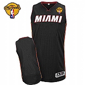 Revolution 30 Miami Heat Blank Black Finals Patch Stitched NBA Jersey