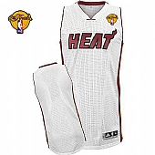 Revolution 30 Miami Heat Blank White Finals Patch Stitched NBA Jersey
