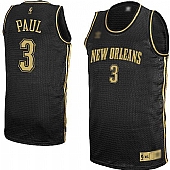 New Orleans Hornets #3 Chris Paul Black Stitched Classical Style Jerseys