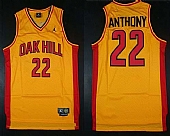 New York Knicks #22 Carmelo Anthony Gold Oak Hill Academy High School Stitched NBA Jersey