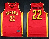 New York Knicks #22 Carmelo Anthony Red Oak Hill Academy High School Stitched NBA Jersey
