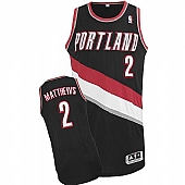 Revolution 30 Blazers #2 Wesley Matthews Black Stitched NBA Jersey