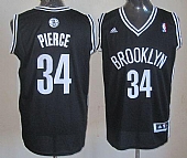 Revolution 30 Brooklyn Nets #34 Paul Pierce Black Road Stitched NBA Jersey