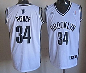 Revolution 30 Brooklyn Nets #34 Paul Pierce White Home Stitched NBA Jersey