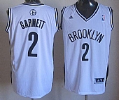 Revolution 30 Brooklyn Nets #2 Kevin Garnett White Home Stitched NBA Jersey