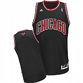 Revolution 30 Chicago Bulls Blank Black Stitched NBA Jersey