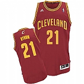 Revolution 30 Cleveland Cavaliers #21 Andrew Bynum Red Road Stitched NBA Jersey