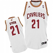 Revolution 30 Cleveland Cavaliers #21 Andrew Bynum White Home Stitched NBA Jersey