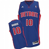 Revolution 30 Detroit Pistons #10 Greg Monroe Blue Stitched NBA Jersey