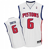 Revolution 30 Detroit Pistons #6 Josh Smith White Stitched NBA Jersey