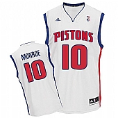 Revolution 30 Detroit Pistons #10 Greg Monroe White Stitched NBA Jersey