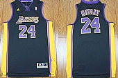 Revolution 30 Los Angeles Lakers #24 Kobe Bryant Black(Purple NO.) Stitched NBA Jersey