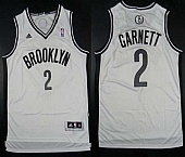 Revolution 30 Nets #2 Kevin Garnett White Home Embroidered NBA Jersey