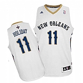 Revolution 30 New Orleans Pelicans #11 Jrue Holiday White Stitched NBA Jersey