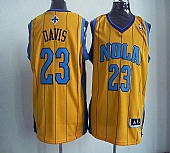 Revolution 30 New Orleans Hornets #23 Anthony Davis Yellow Stitched NBA Jersey