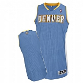 Revolution 30 Nuggets Blank Baby Blue Stitched NBA Jersey