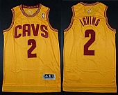 Cavaliers #2 Kyrie Irving Yellow Alternate Stitched NBA Jersey