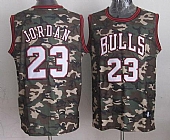 Bulls #23 Michael Jordan Camo Stealth Collection Stitched NBA Jersey