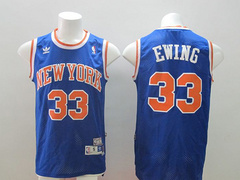 New York Knicks #33 Patrick Ewing Blue Revolution 30 jersy