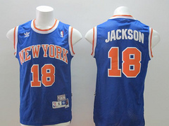 New York Knicks #18 Jackson Blue Revolution 30 jersy