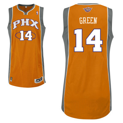 adidas Phoenix Suns 14 Gerald Green Authentic Alternate Orange Jersey