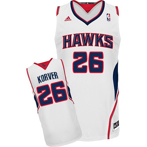 Kyle Korver Authentic In White Adidas NBA Atlanta Hawks #26 Men's Home White Jersey